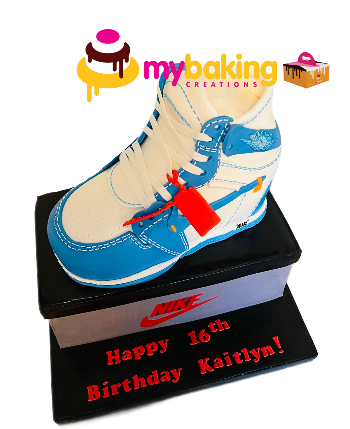 Custom Nike sneaker shoe sculpted cake San Francisco